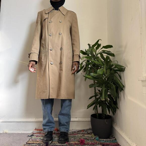 Vintage oversized minimalist tan trench coat size 40 - Picture 5 of 8